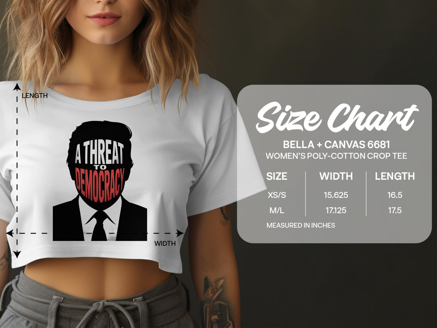 A Threat To Democracy Graphic Crop Tee product type