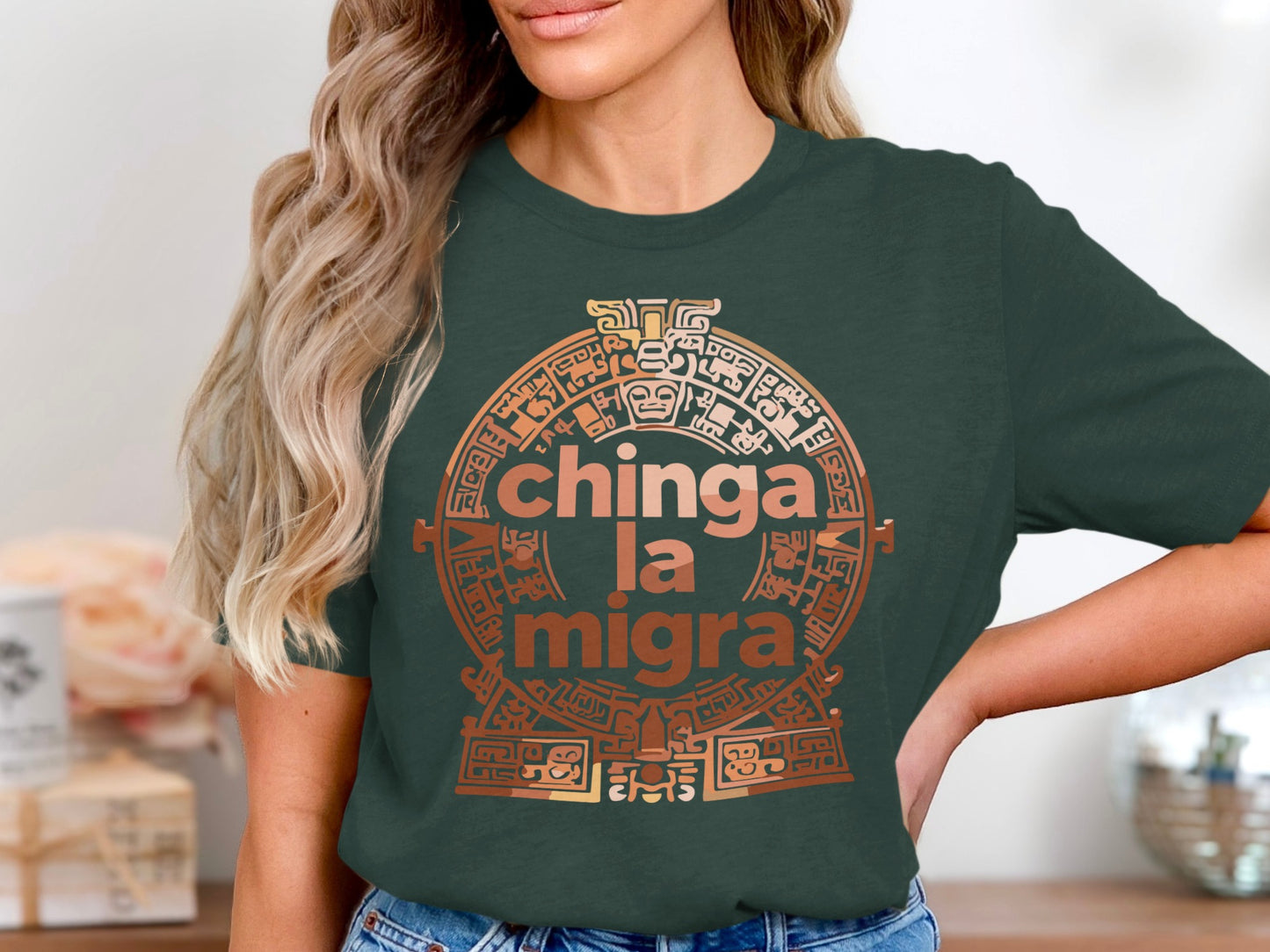 Statement Tee with Aztec-Inspired Design product type