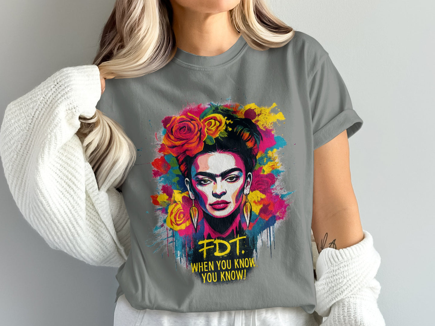 Frida Kahlo Colorful Art Women's T-Shirt Casual product
