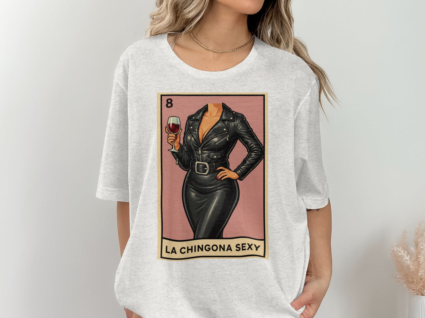La Chingona Sexy Card Graphic Oversized T-shirt