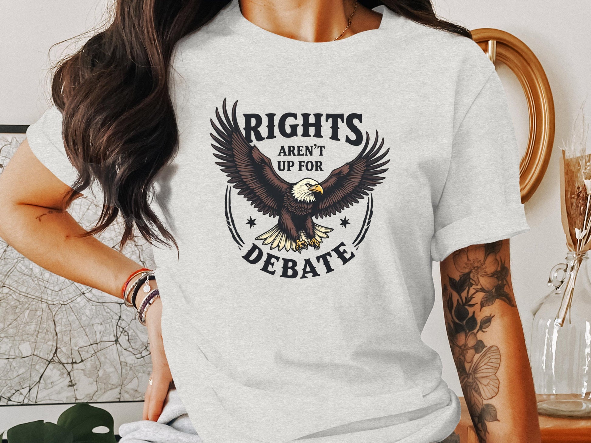 Rights Aren't Up For Debate Graphic Tee Shirt Product
