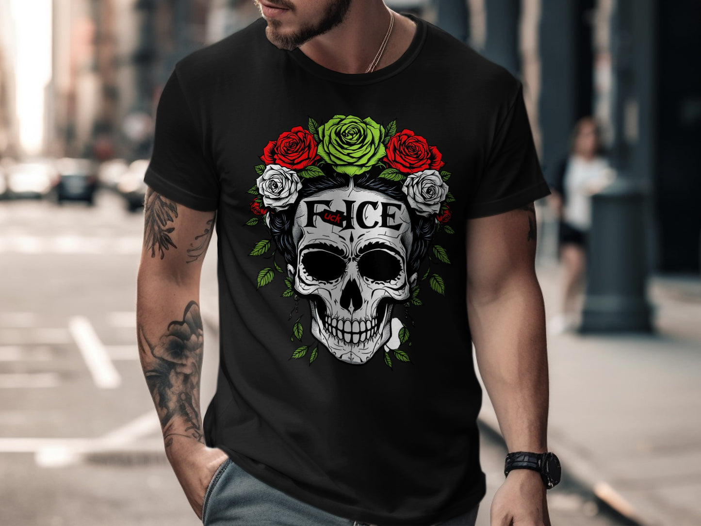 Skull Rose Crown Graphic T-shirt product