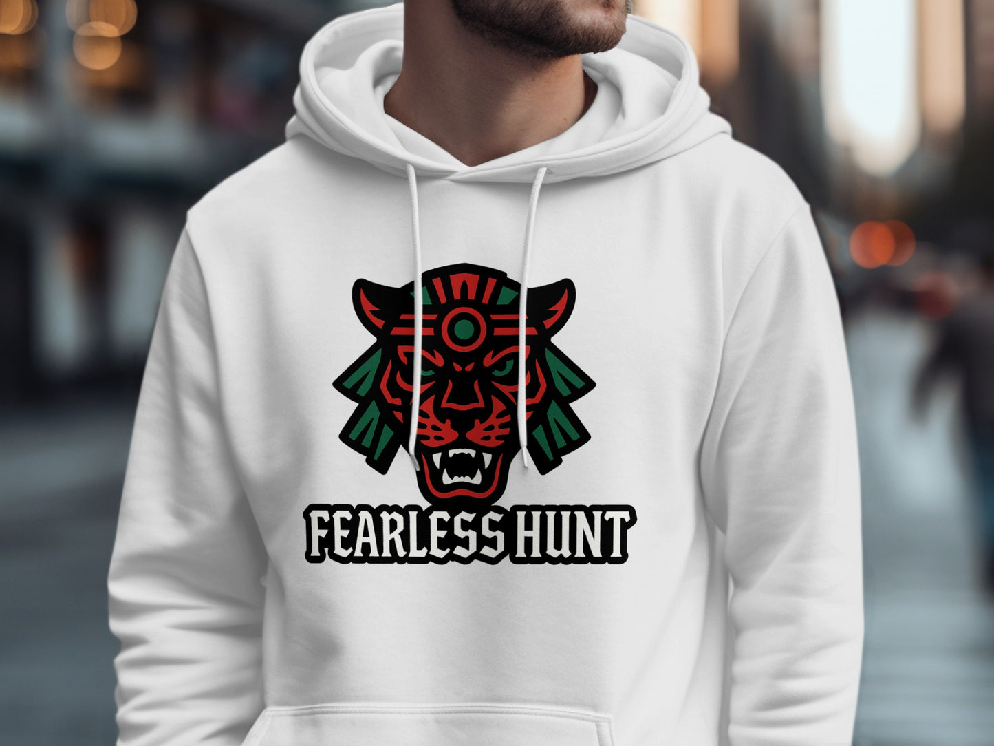Fearless Hunt Striking White Hoodie Product