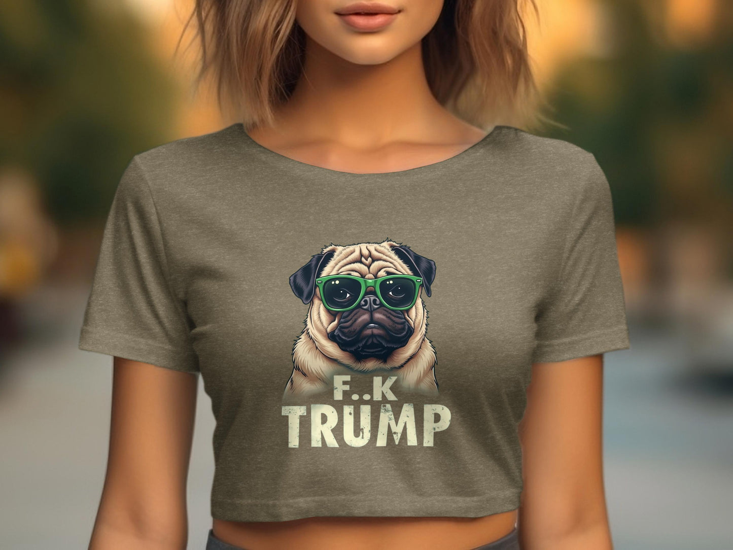 F.K Trump with Cool Pug Graphic Novelty T-shirt product type