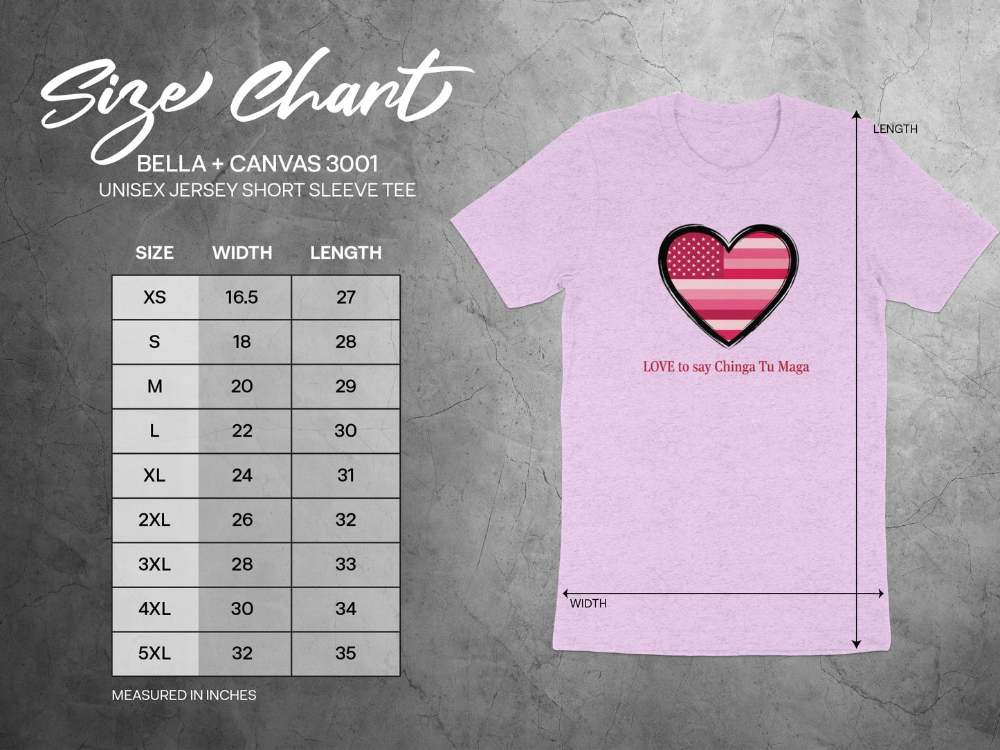 LOVE to say Chinga Tu Maga Unisex Jersey Short Sleeve Tee