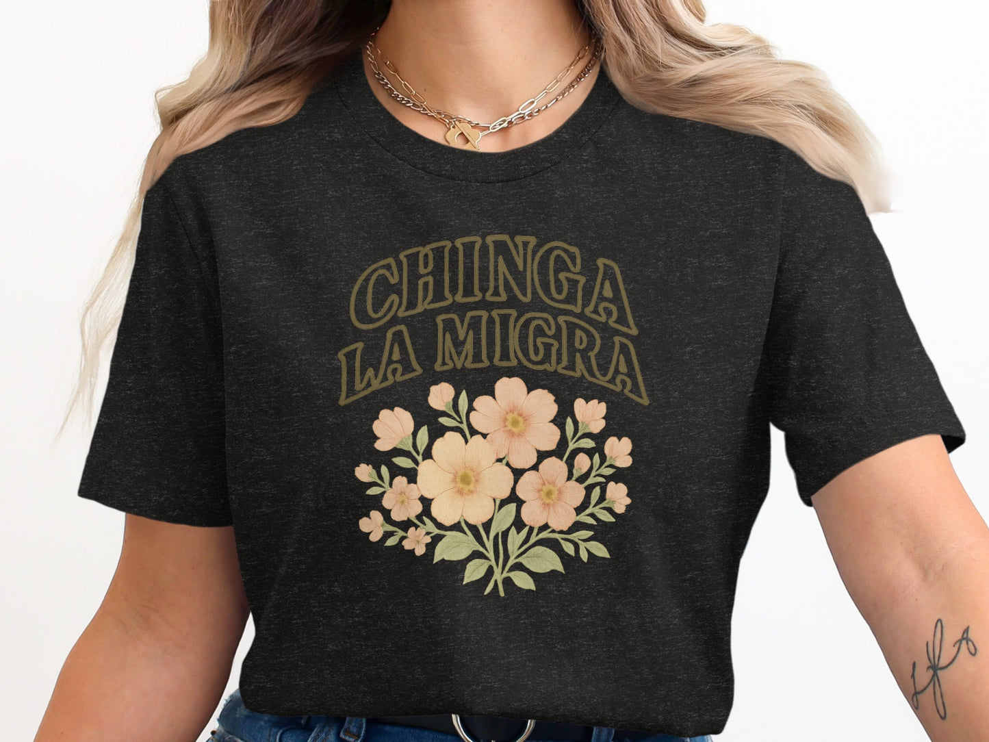 Chinga La Migra Floral Graphic Tee product type