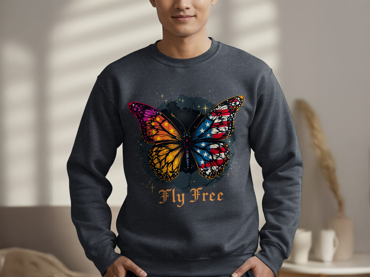 Fly Free Colorful Butterfly Sweatshirt product type