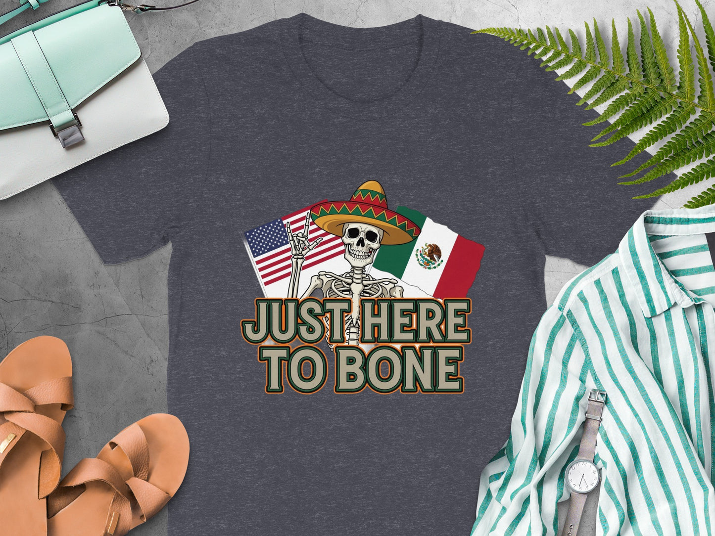 Just Here To Bone Funny Skeleton T-shirt product