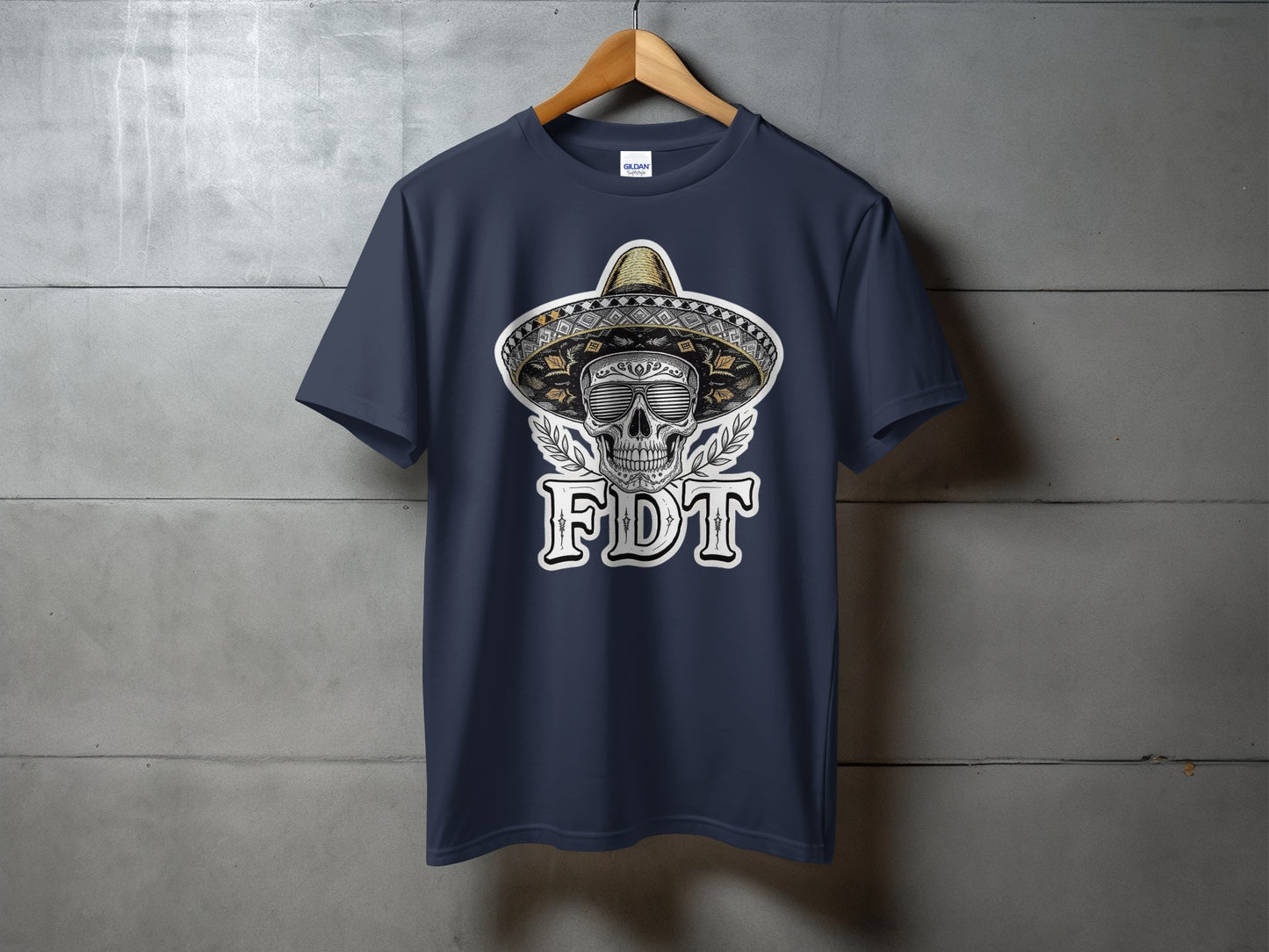 FDT Skull Design with Hat Men's Casual T-shirt product