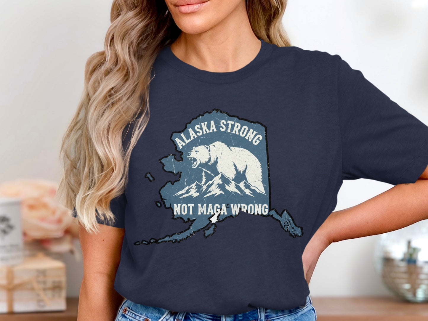 Alaska Strong Not Maga Wrong Graphic T Shirt Product