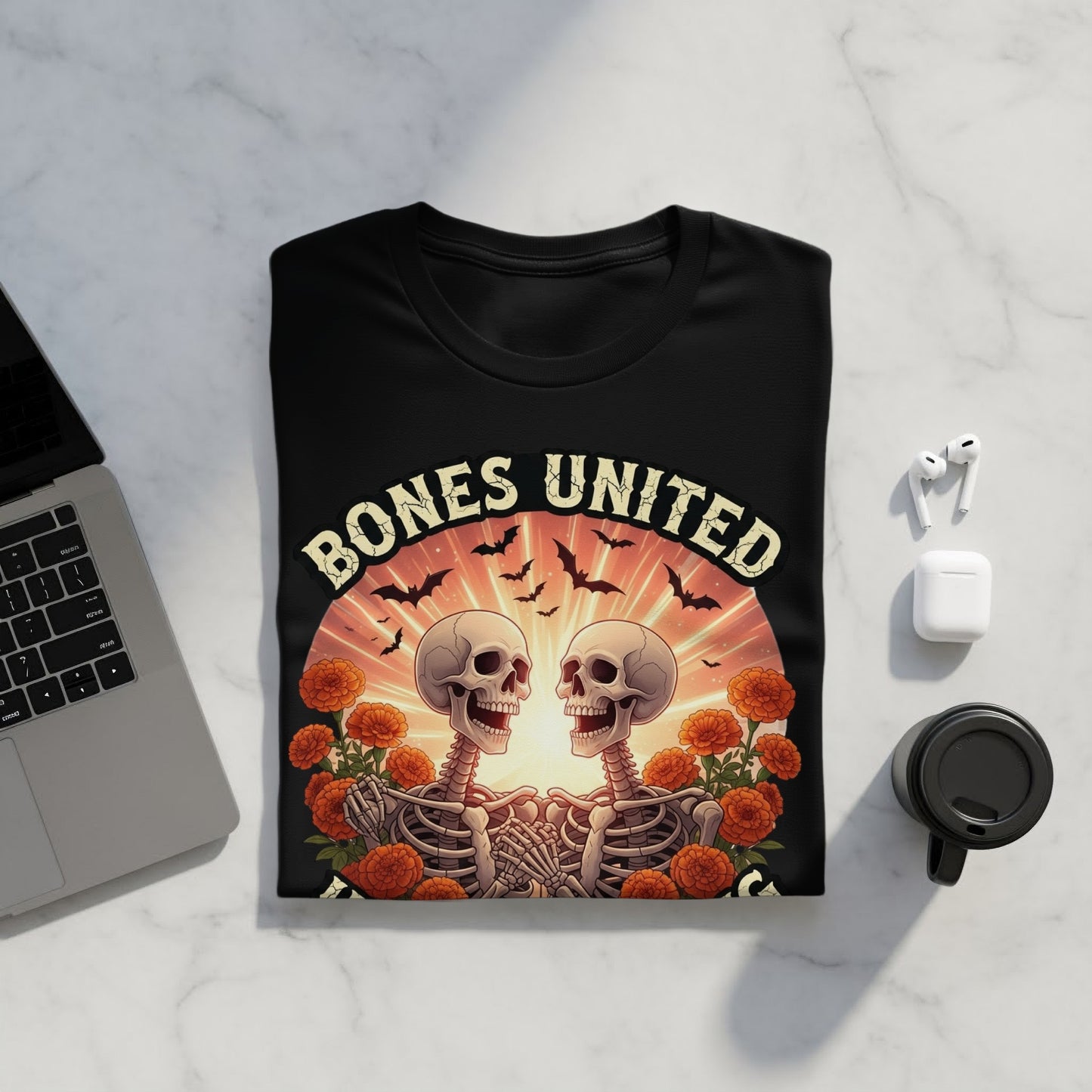 Bones United Skeletons and Flowers T-shirt product