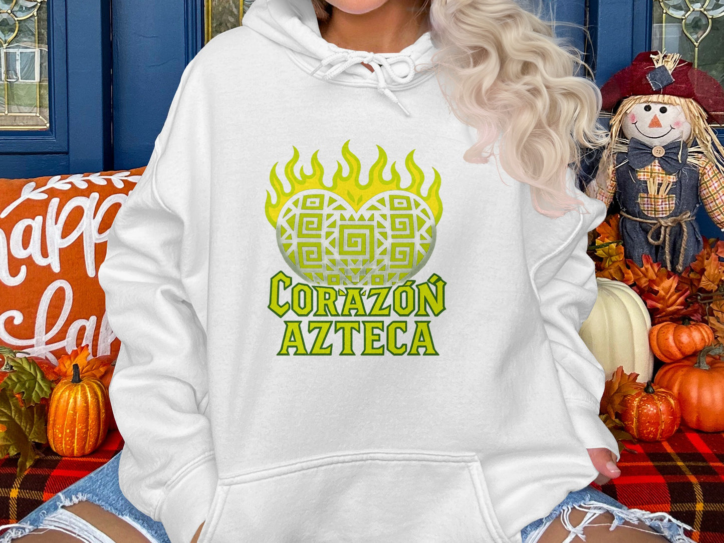 Corazón Azteca Graphic Hoodie Unique Stylish product