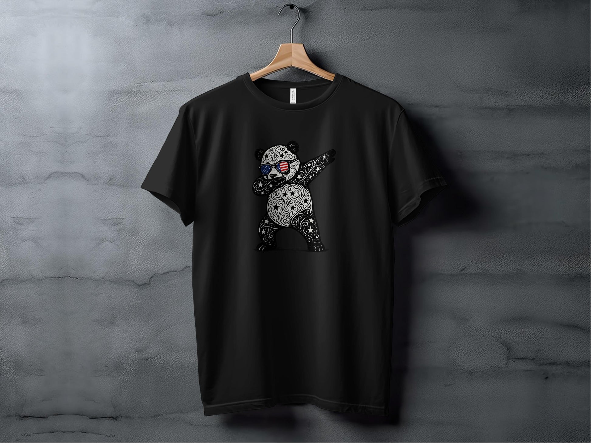 Dabbing Panda Bear with Sunglasses Graphic T-Shirt product
