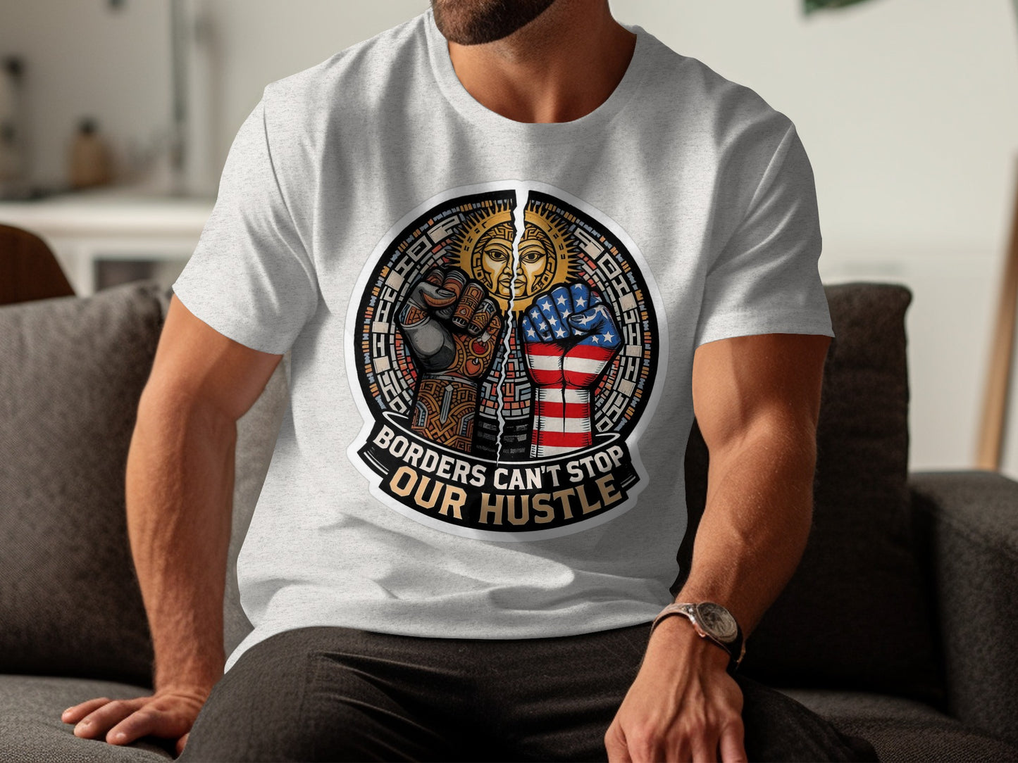 Borders Can't Stop Our Hustle Graphic T-Shirt product