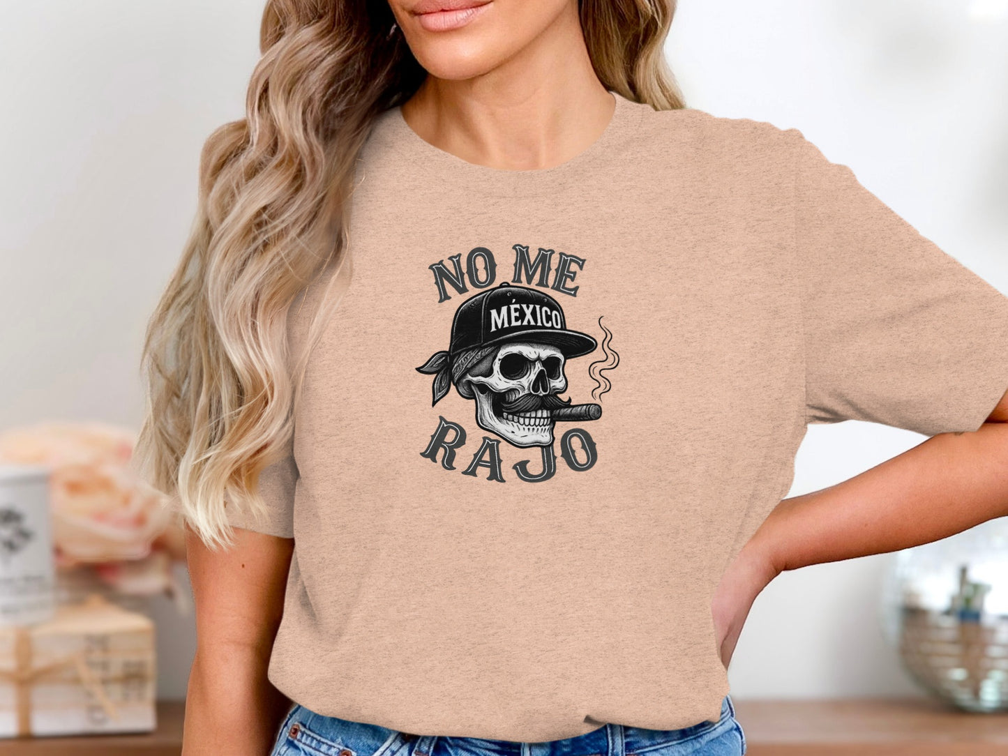No Me Rajo Mexico Skull Design T-shirt product