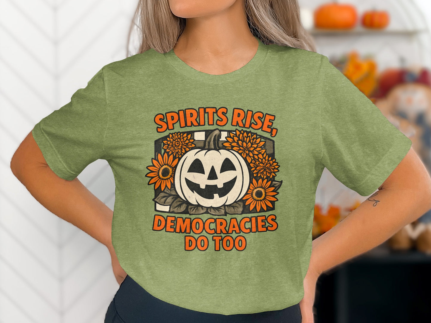 Spirits Rise Democracies Do Too Halloween Shirt product