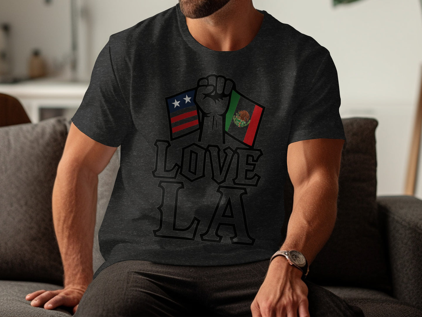 Love LA Graphic Tee with Patriotic Design product type