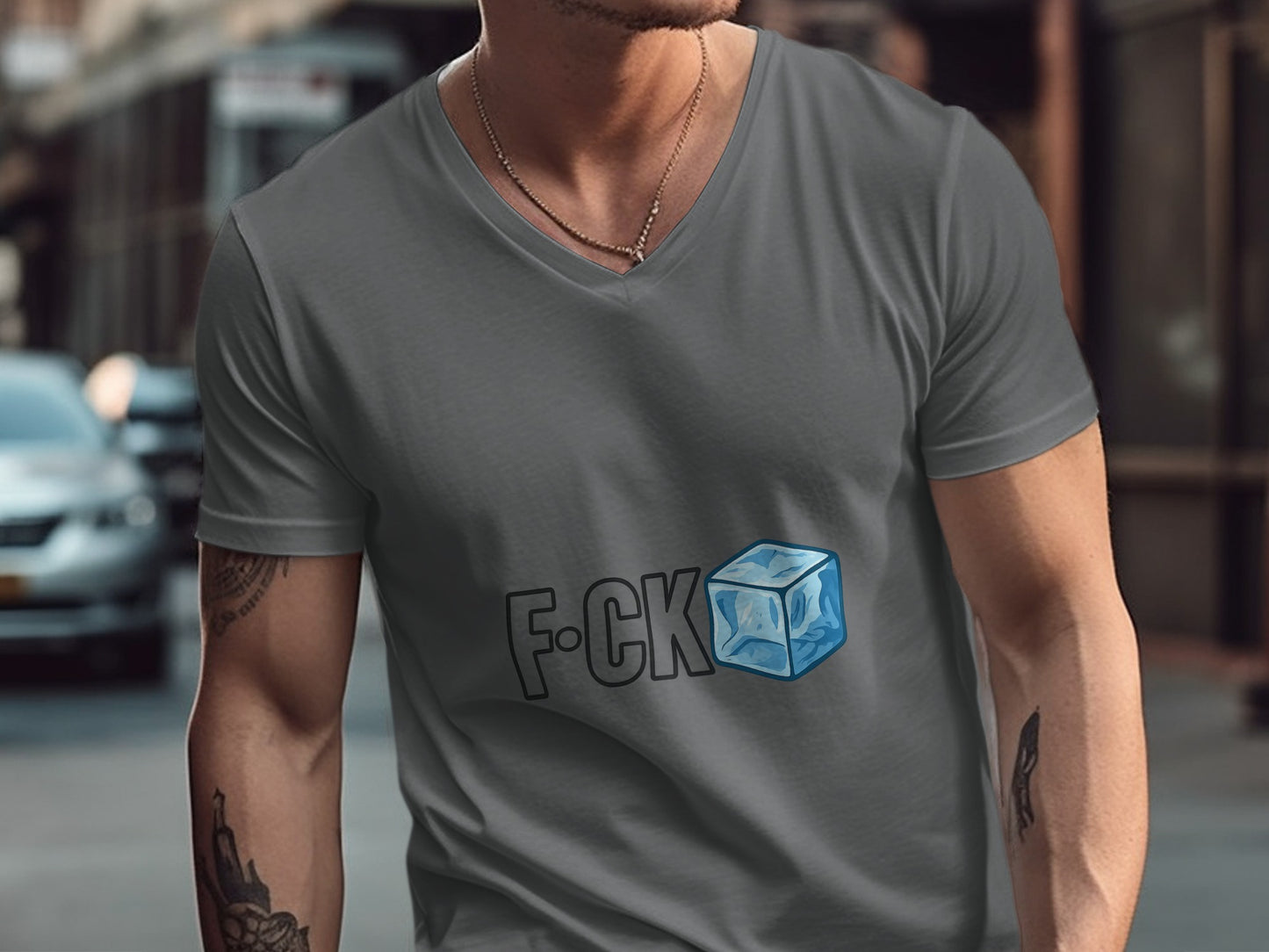F-CK Blue Ice Cube Graphic T-Shirt product type
