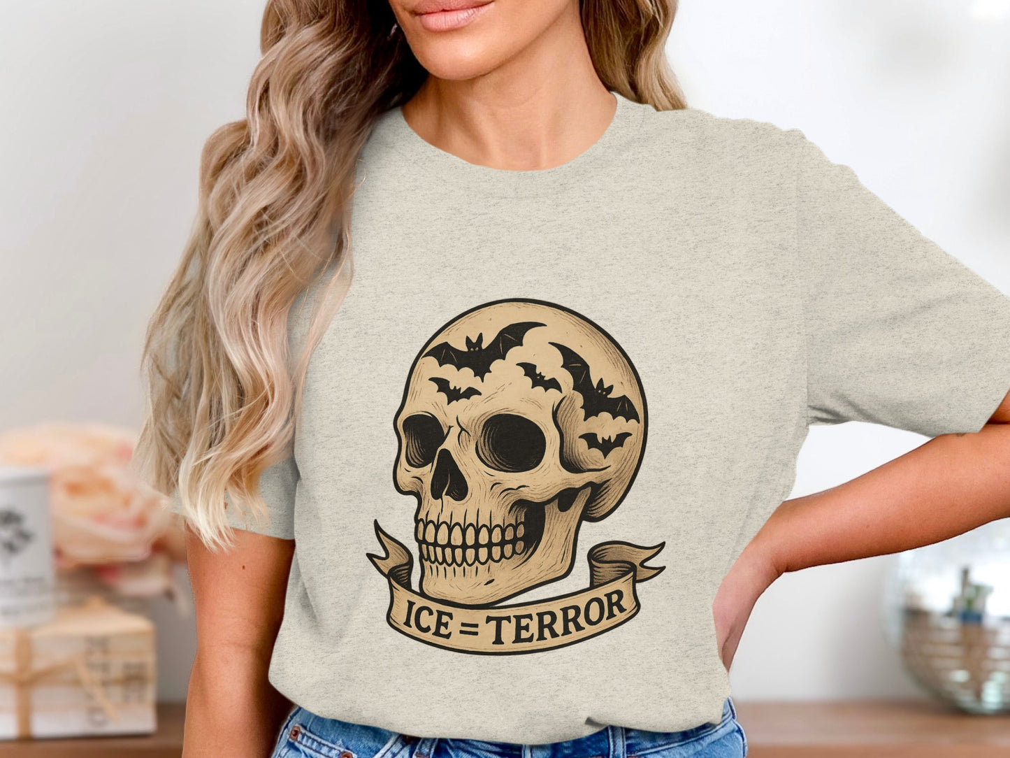 Skull Design Graphic Tee ICE=TERROR Shirt product