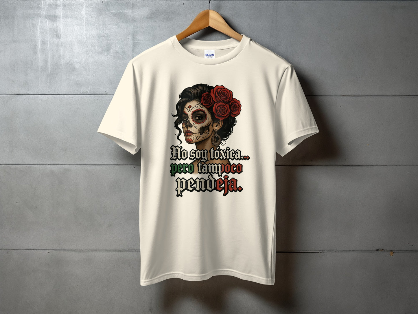 Unique No Soy Tóxica Sugar Skull Design T-shirt Product