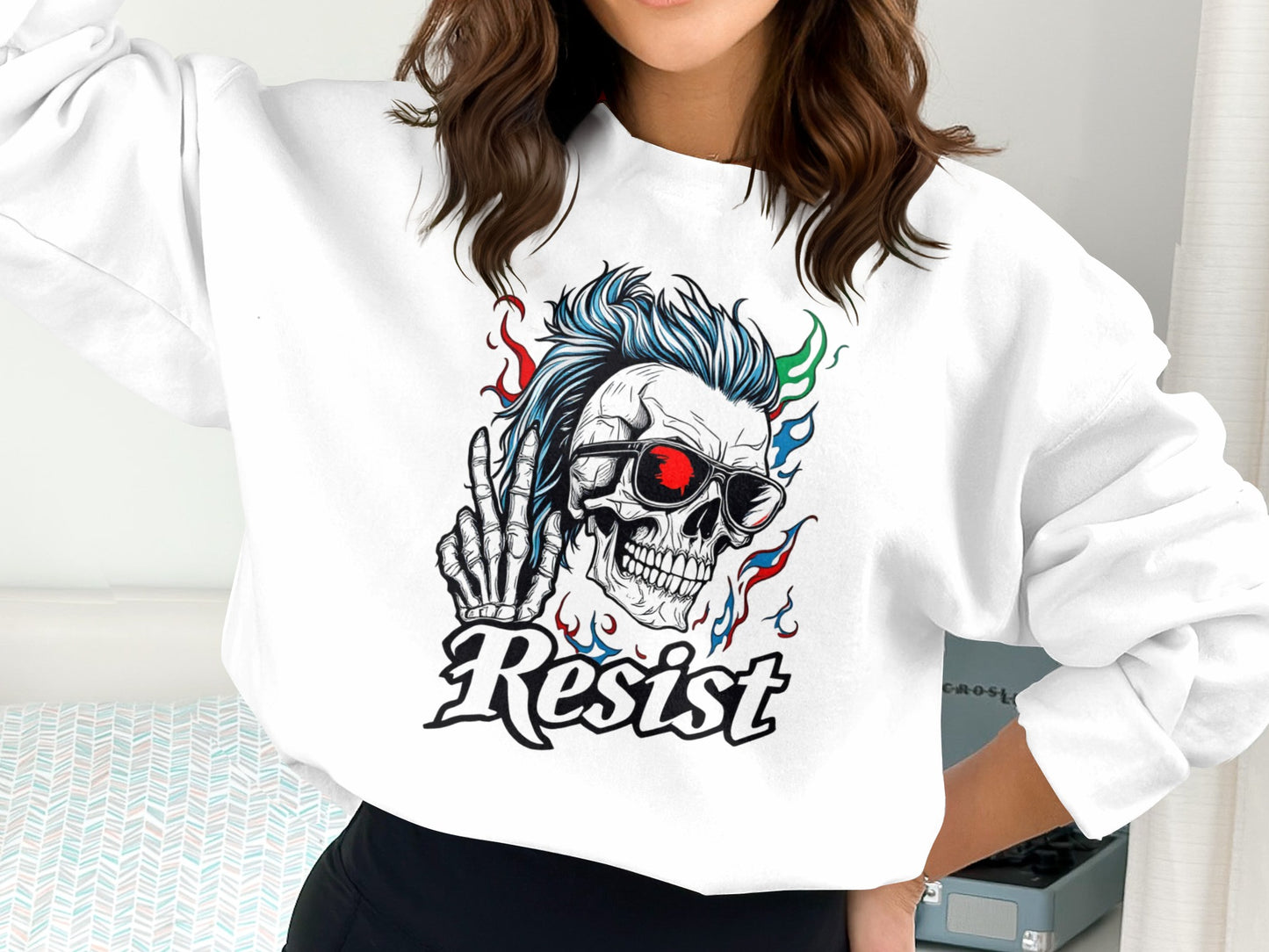 Resist Skull Graphic Long Sleeve Shirt product type