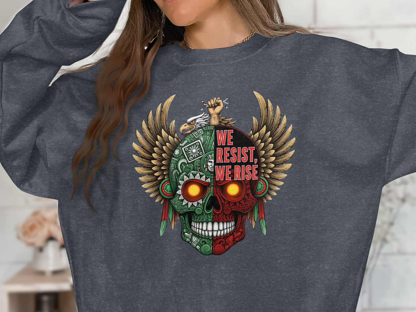 We Resist We Rise Winged Skull Sweatshirt product