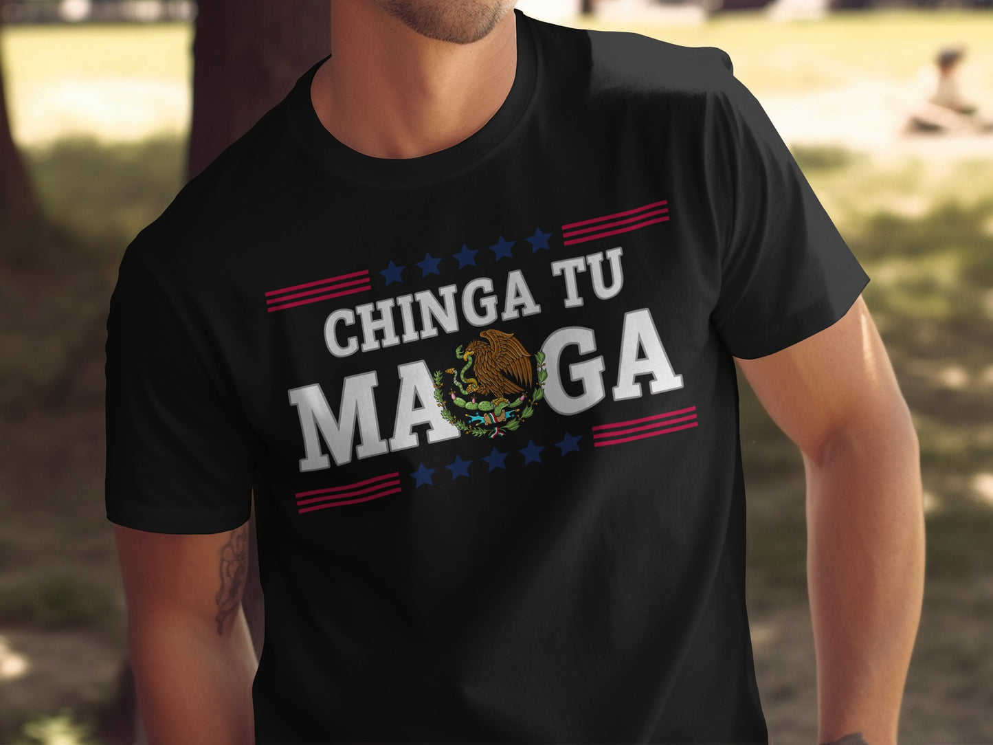 Chinga Tu MaGA Graphic Printed Statement Shirt product
