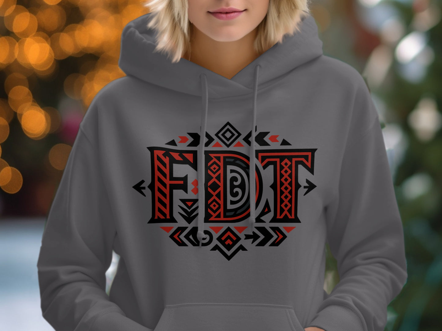 Bold FDT Geometric Design Print Hoodie product