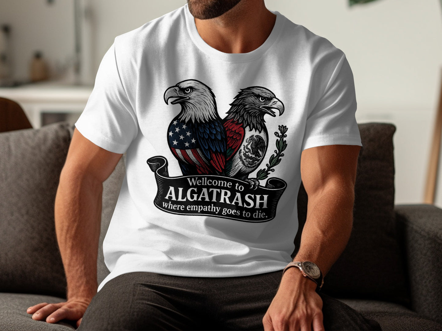 Welcome to AlgaTrash Funny Printed Graphic T-Shirt product type