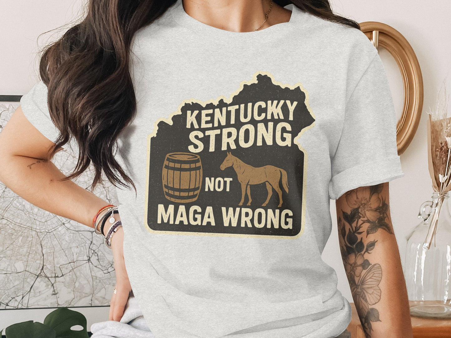 Kentucky Strong Not Maga Wrong Themed T-shirt product type