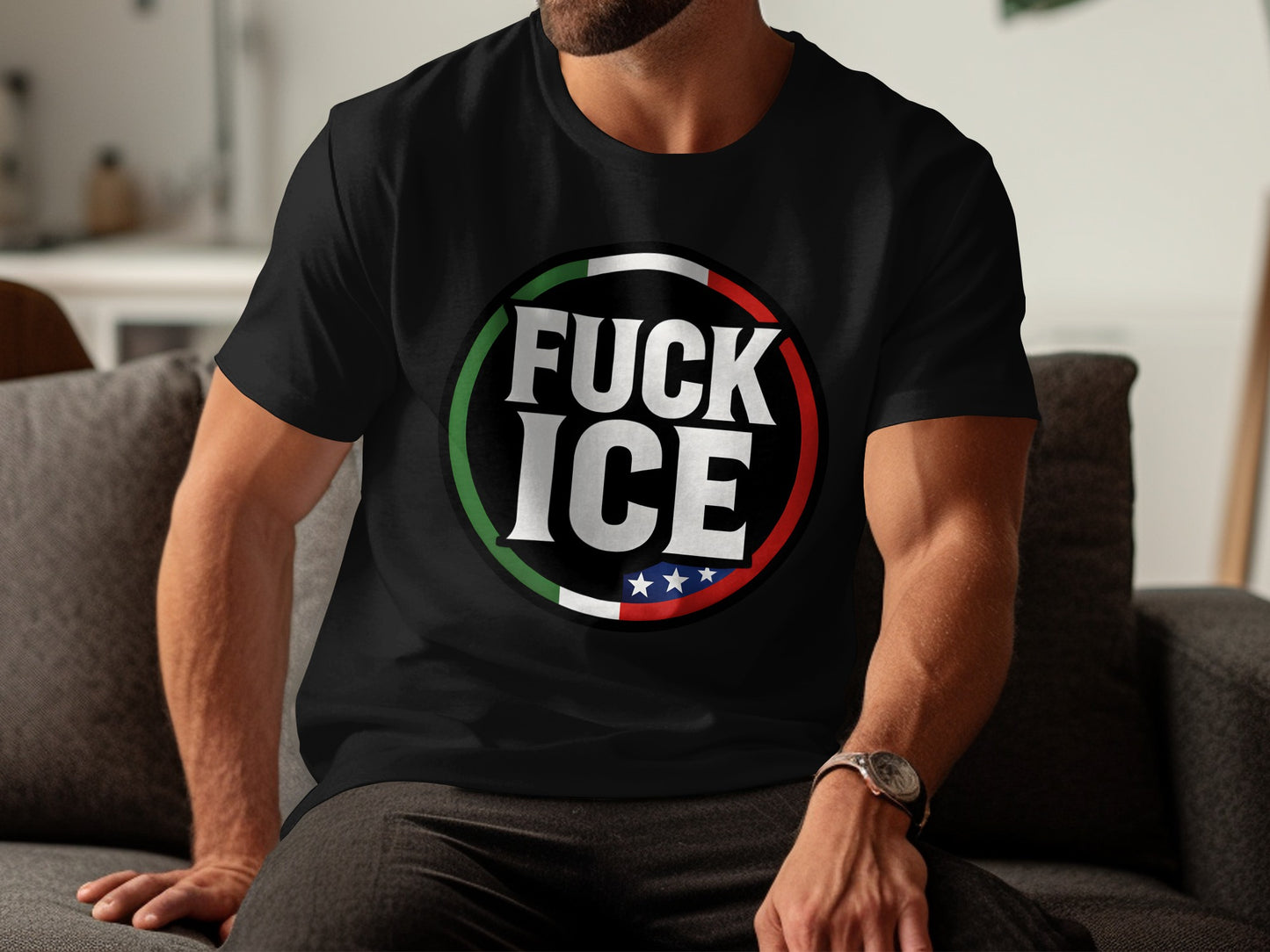Anti-ICE Political Statement Graphic T-Shirt Product