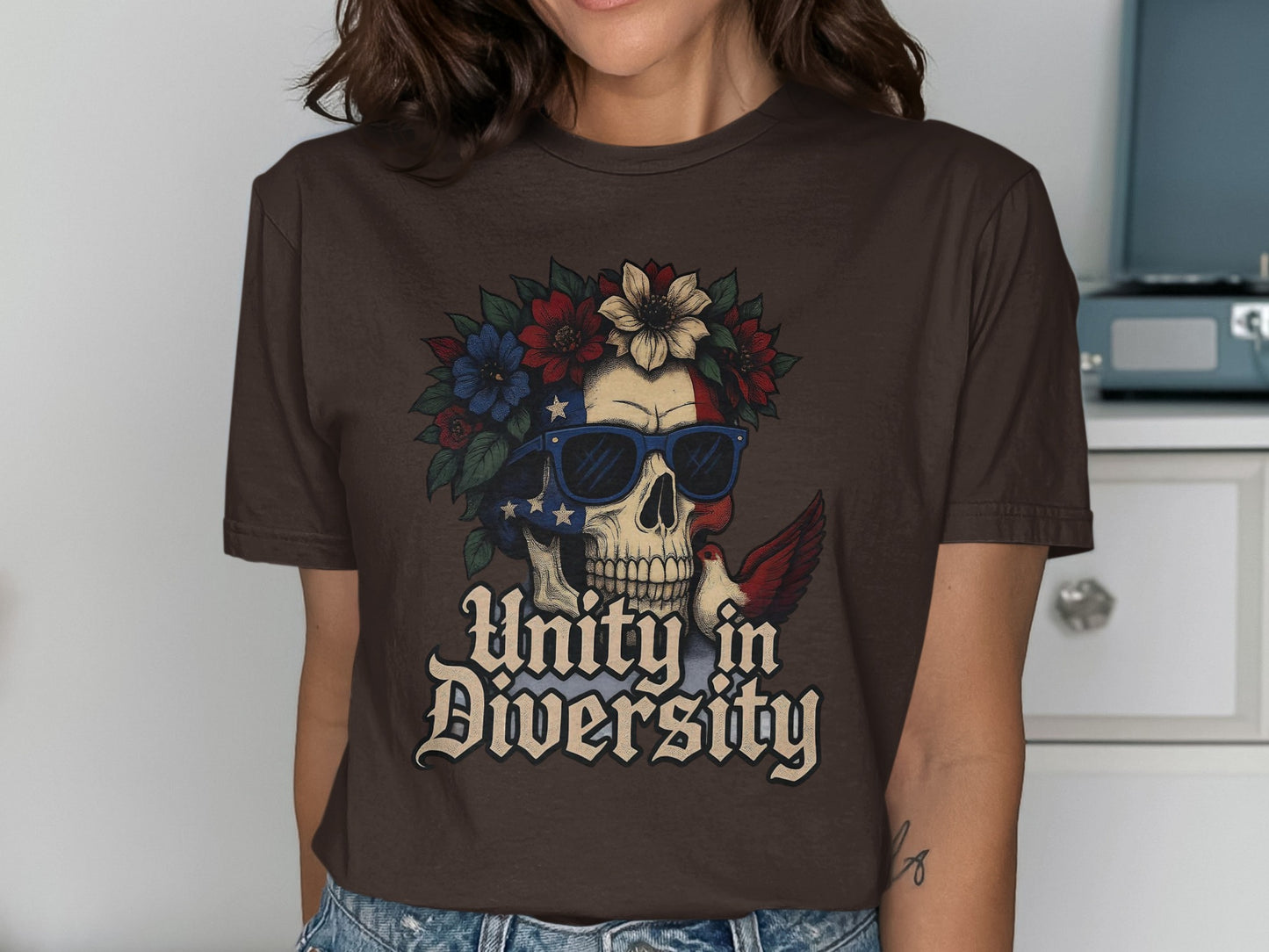 Unity in Diversity Skull Design T-shirt product