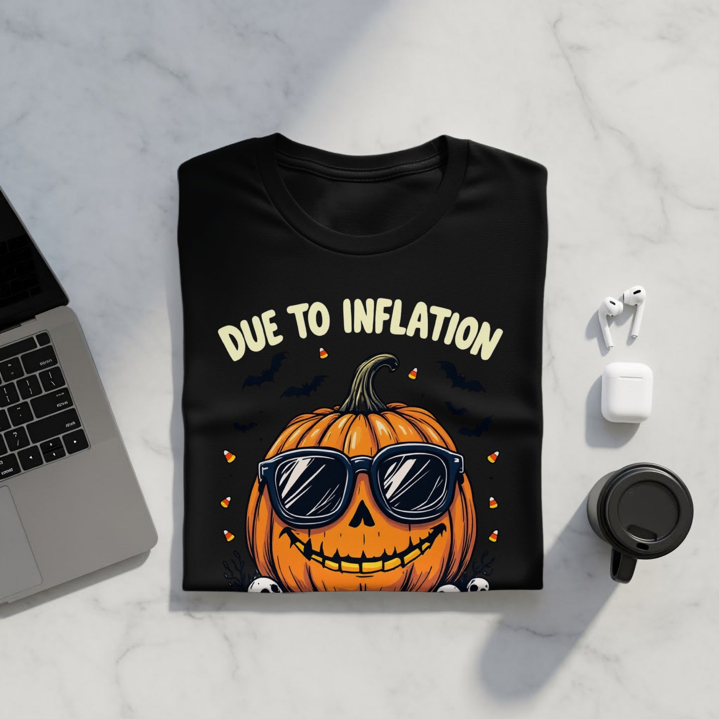Funny Pumpkin Due To Inflation Halloween T-Shirt product
