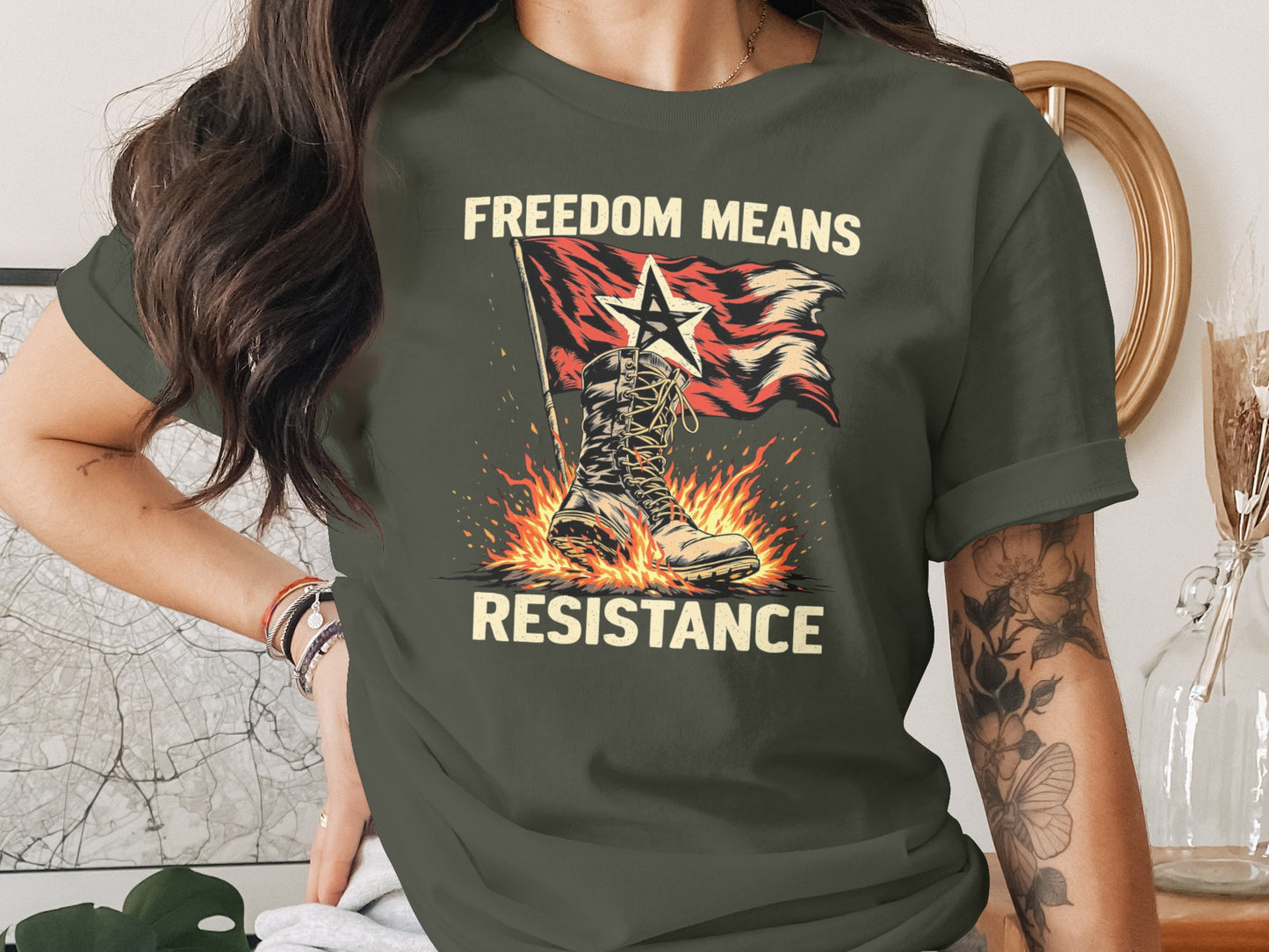 Freedom Means Resistance Graphic Tshirt