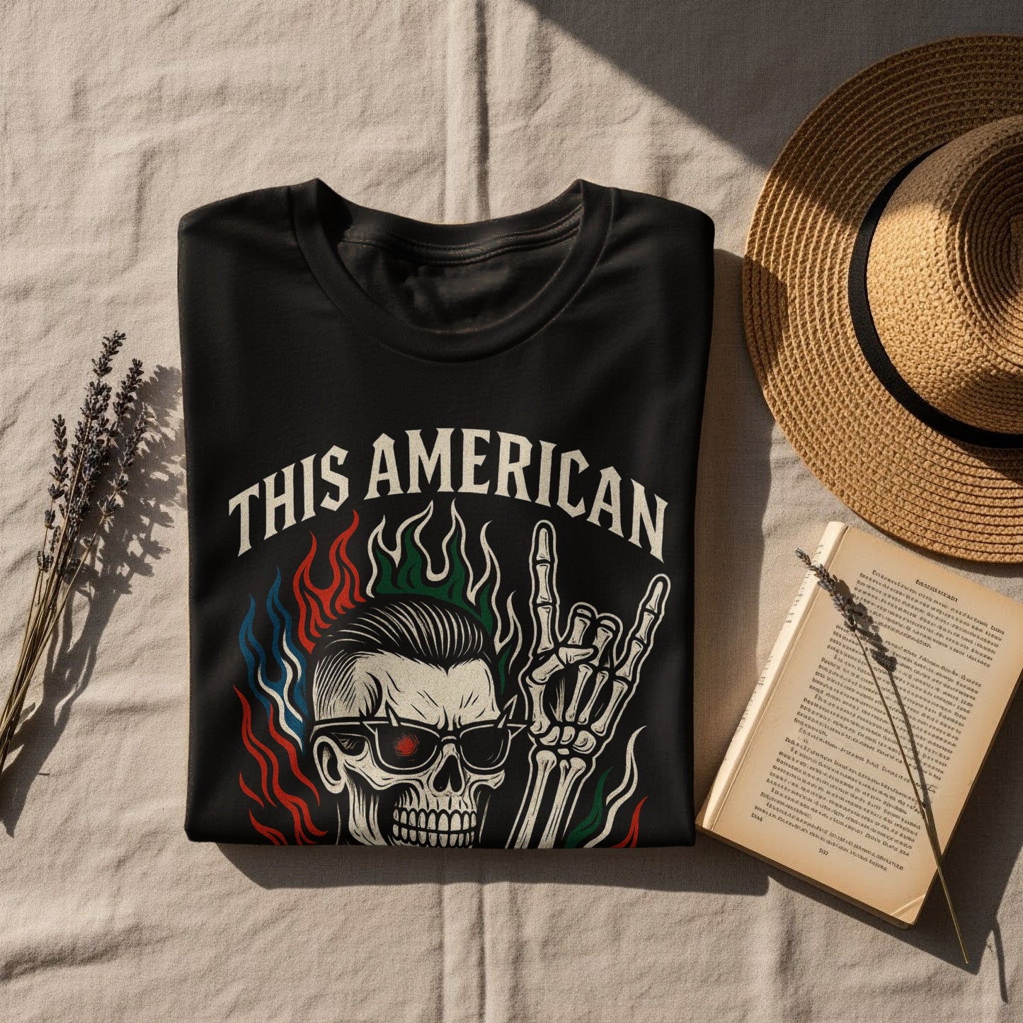 This American Skull Graphic Printed Black T-Shirt product