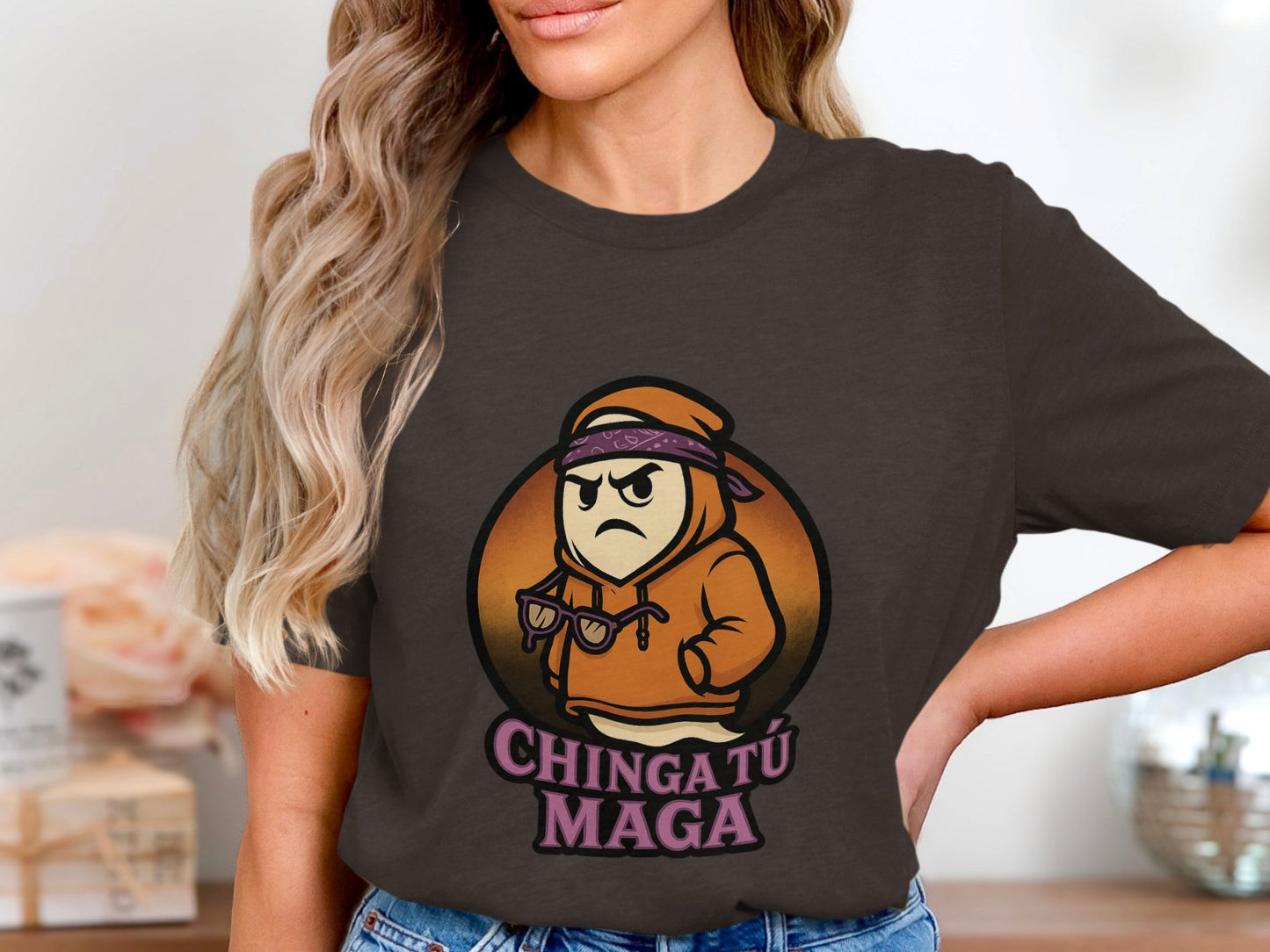 Chingatu Maga Hoodie Wearing Character T-shirt product