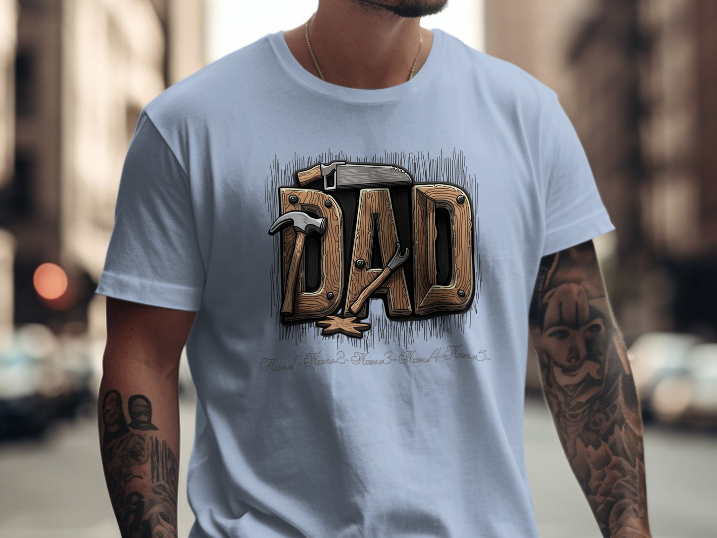 Dad Hammer Design T-Shirt for Family Love product type