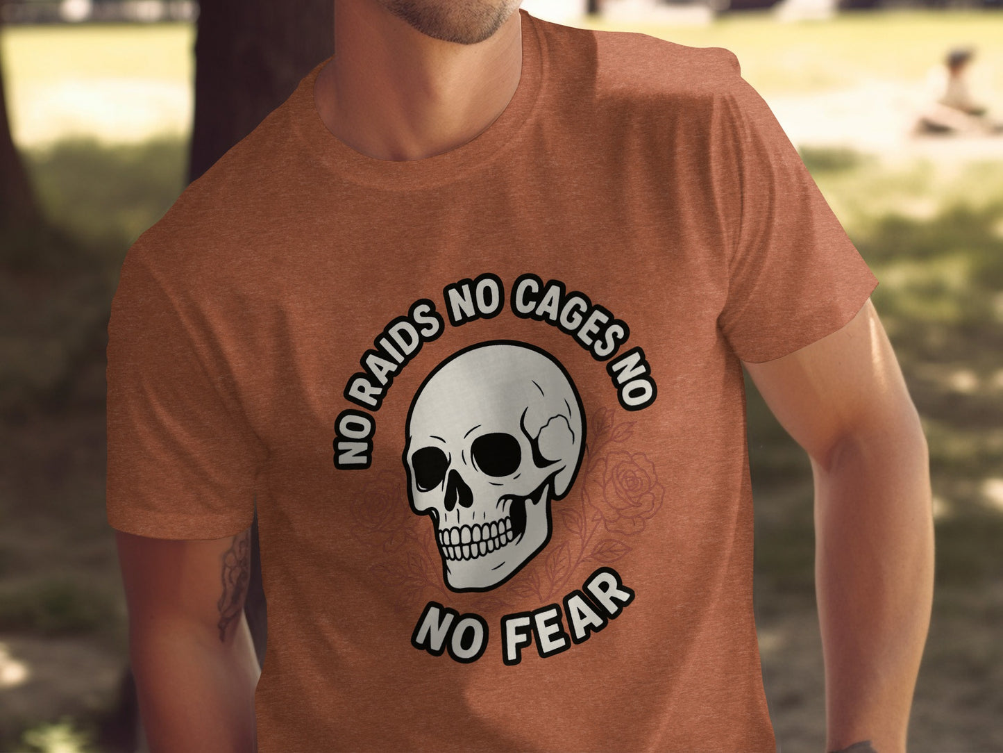 No Raids No Cages No Fear Skull T-shirt product type