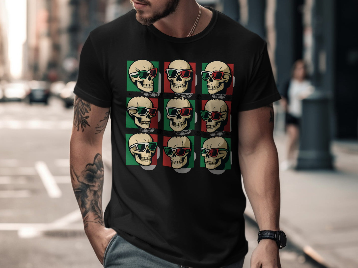 Skull Graphic Design Cool T-shirt Apparel product