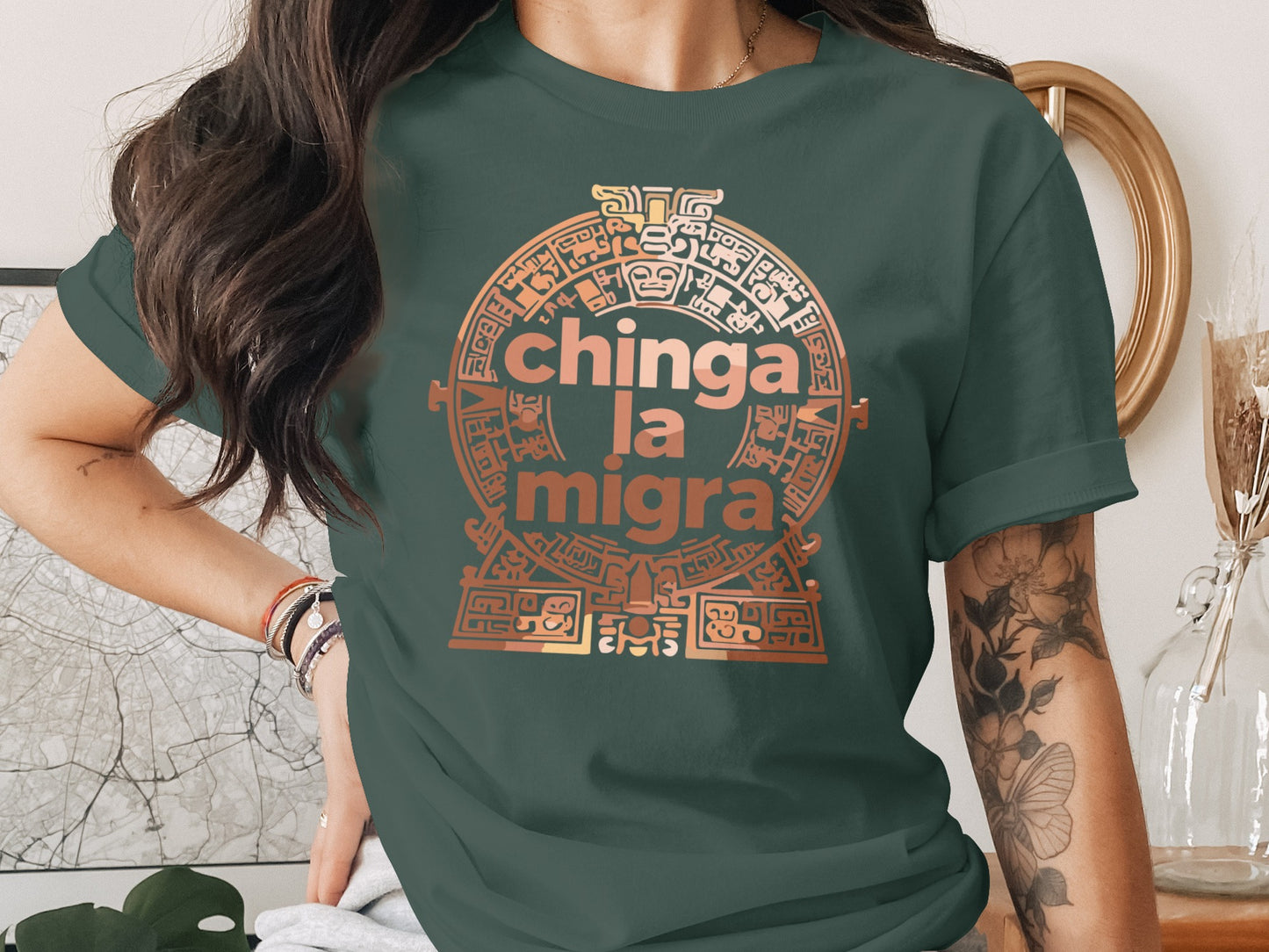 Chinga La Migra Stylish Design Statement T-Shirt Product
