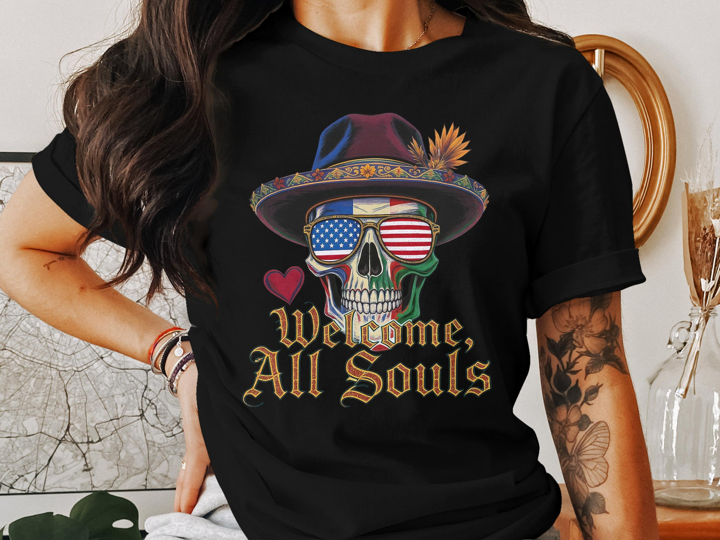 Welcome All Souls Skull Graphic T-Shirt product type