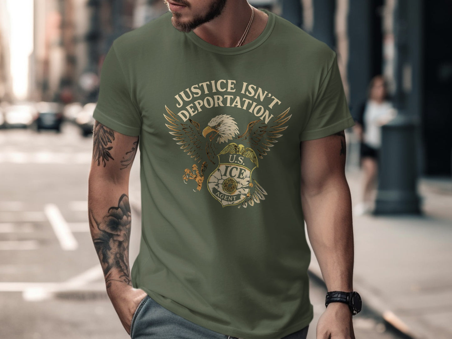 Justice Isn't Deportation U.S. ICE Agent T-Shirt product