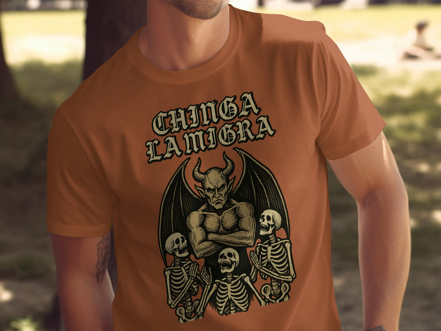 Chinga La Migra Graphic Tee for a Bold Statement product type