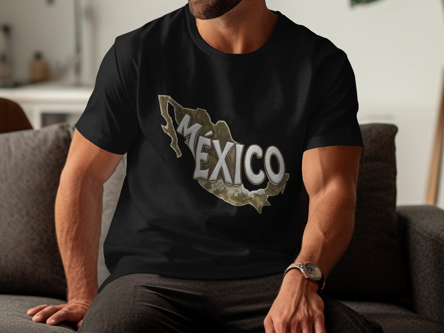 Stylish Mexico Map Graphic Print T-shirt product