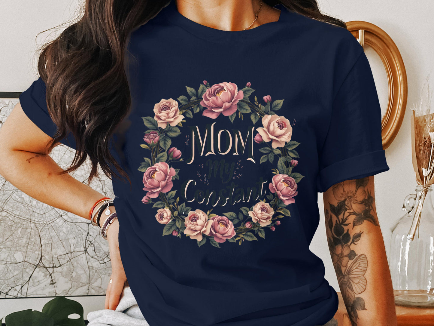 Mom My Constant Floral Wreath Graphic T-shirt product type