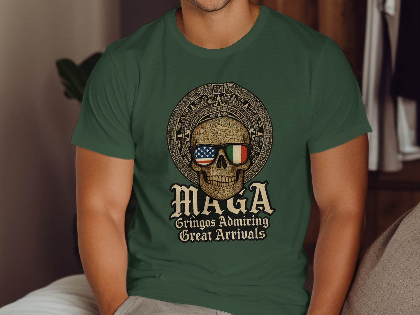 Gringos Admiring Great Arrivals Skull T-shirt product type