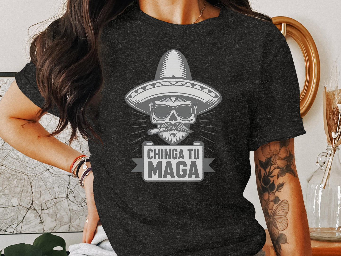 Chinga Tu Maga Graphic Tee Funny Statement Shirt product