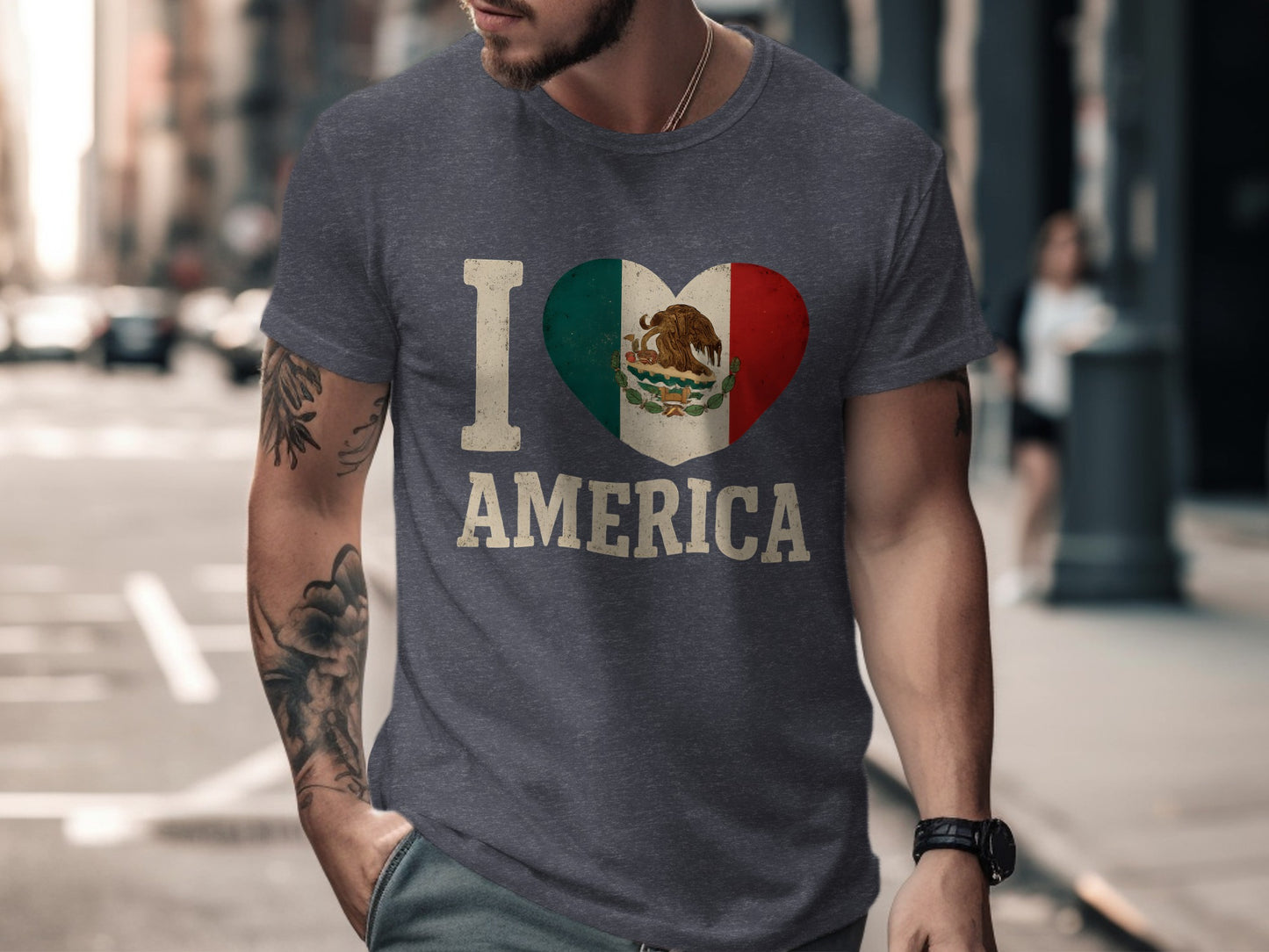 I Love America Graphic Printed Short Sleeve Product
