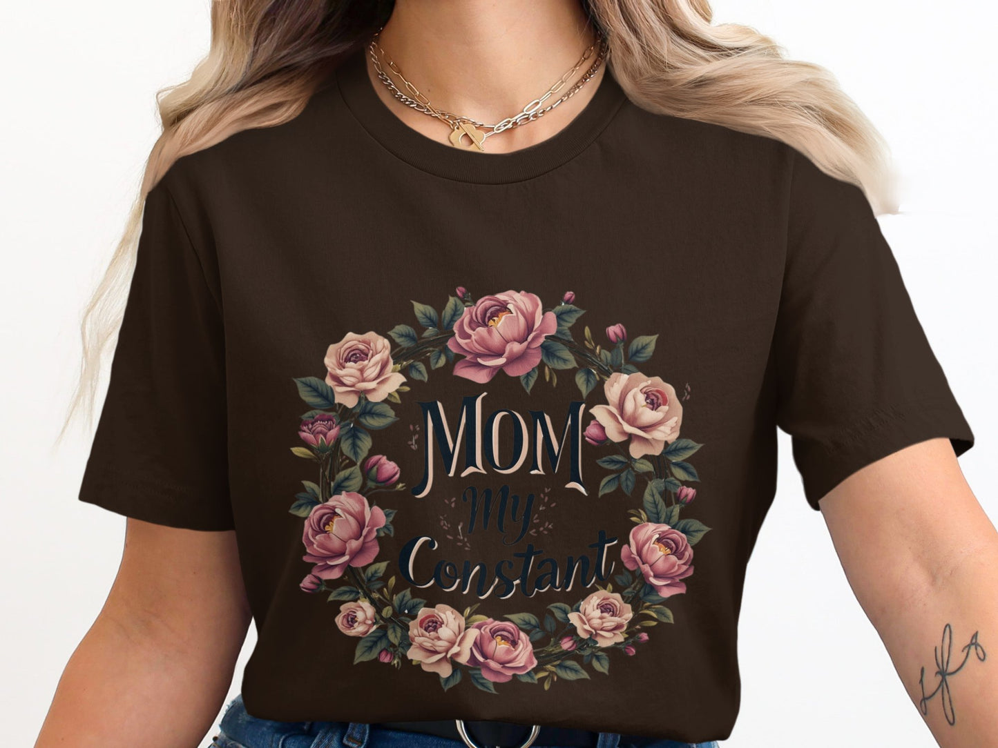 Mom My Constant Floral Print T Shirt product type