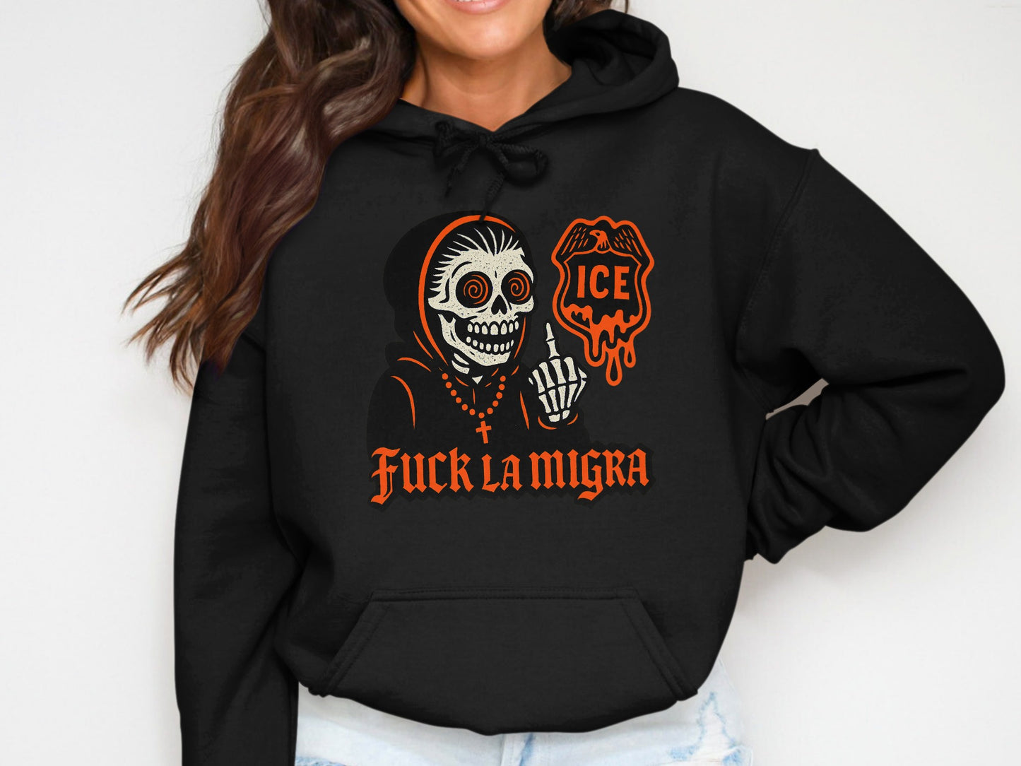 Bold Graphic Skeleton Hoodie Punk Statement product type